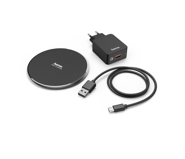 HAMA Ladowarka indukcyjna QI-FC10 10W z ladowarka sieciowa czarna - 1459491 - zdjęcie 2
